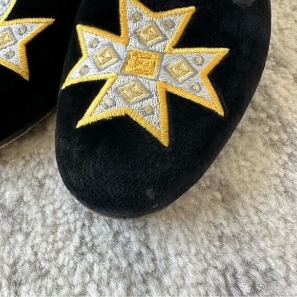 Stubbs & Wootton Embroidered Velvet Flats Size 6.5 - Picture 10 of 12